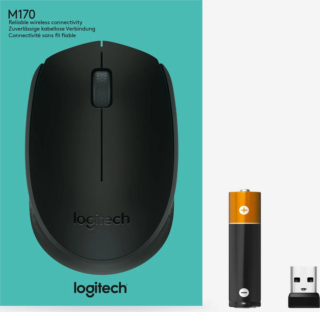 Maus Logitech B170 910-004798, wireless, USB nano receiver, 1000 DPI, i zi