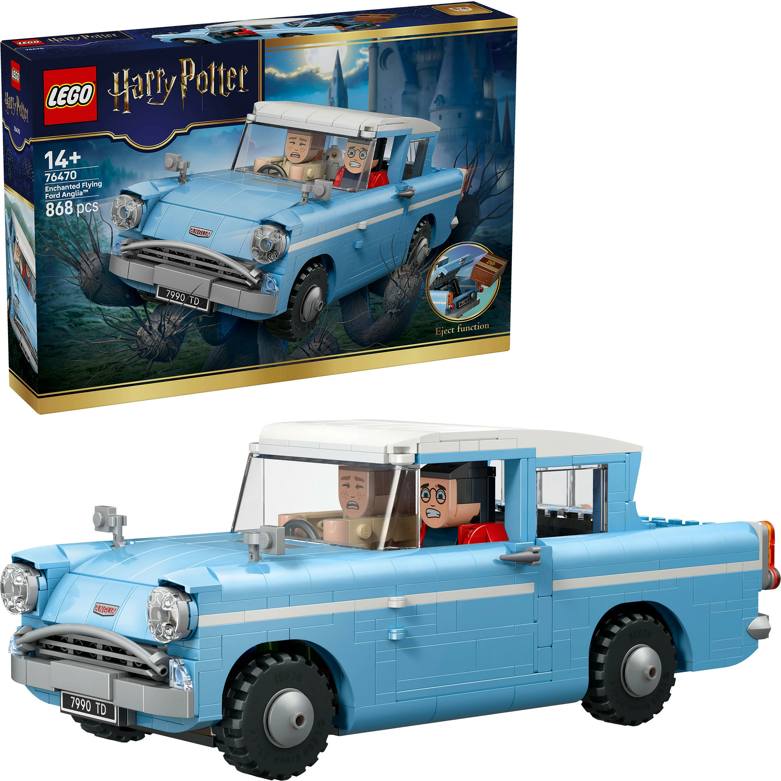 Set ndërtimi LEGO Harry Potter 76470, Enchanted Flying Ford Anglia, 868 copë, multikolor