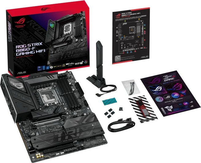 Pllakë amë Asus ROG STRIX B860-F GAMING WIFI, ATX, 4x DDR5, LGA1851, e zezë