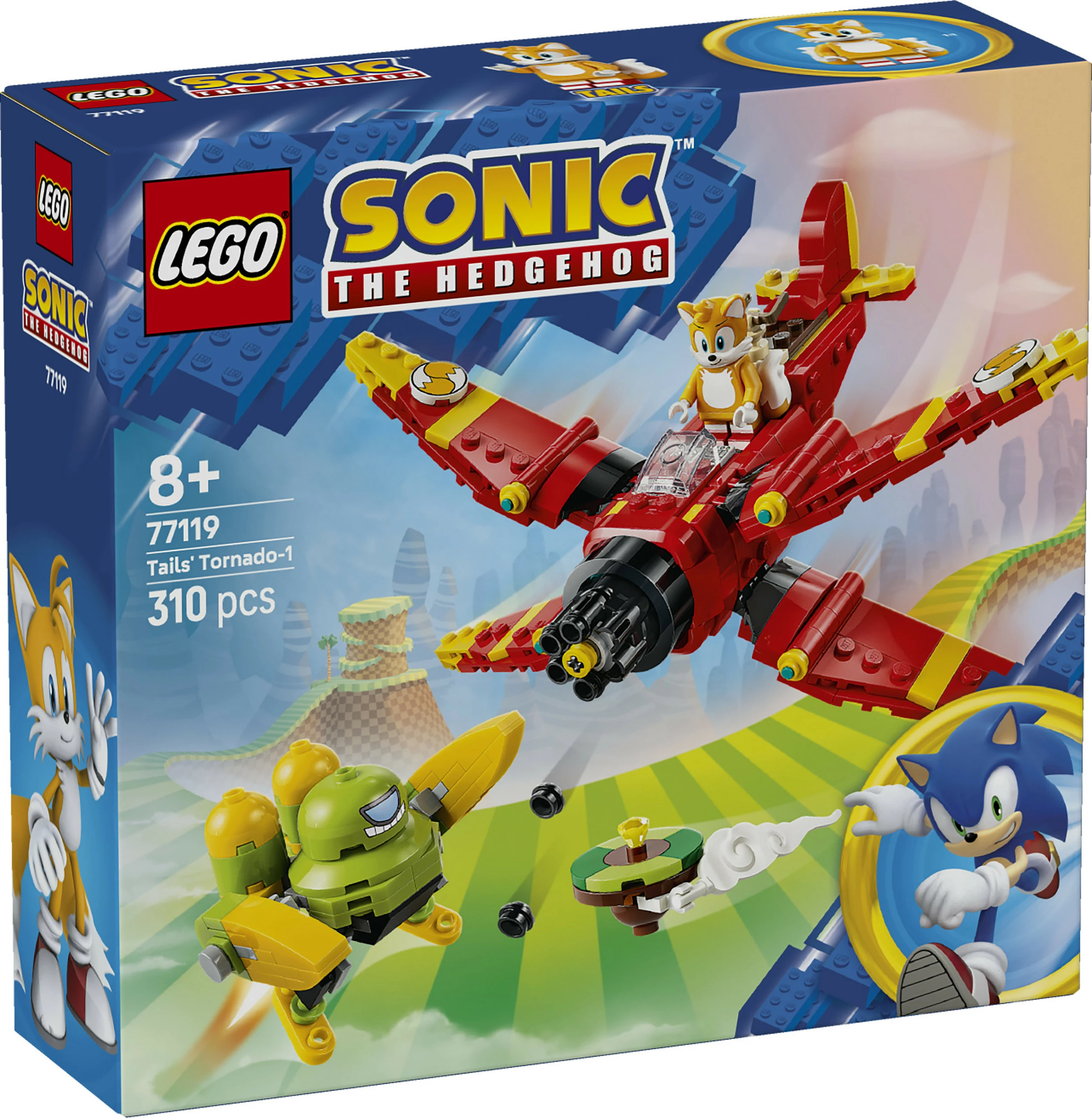 Set ndërtimi LEGO Sonic The Hedgehog 77119 Tails' Tornado-1, 310 copë, multicolor