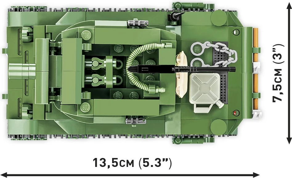 Set blloqesh ndërtimi Cobi H.M.C M8 Scott, Historical Collection, 525 pjesë, Jeshile