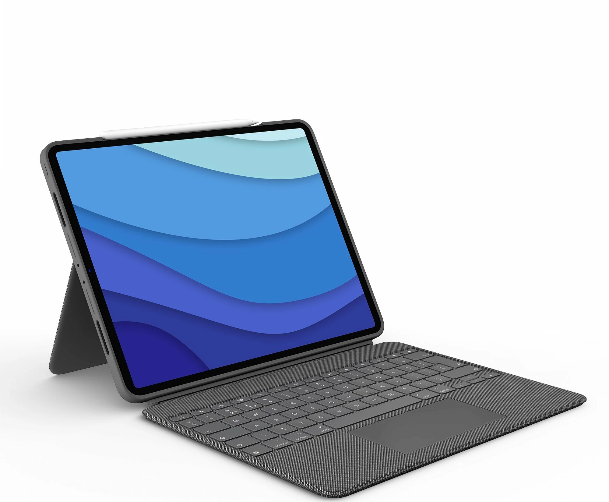 Tastierë me mbështjellës Logitech Combo Touch 920-010257 për iPad Pro 12.9" (Gen 5/6), QWERTY US, Smart Connector, gri
