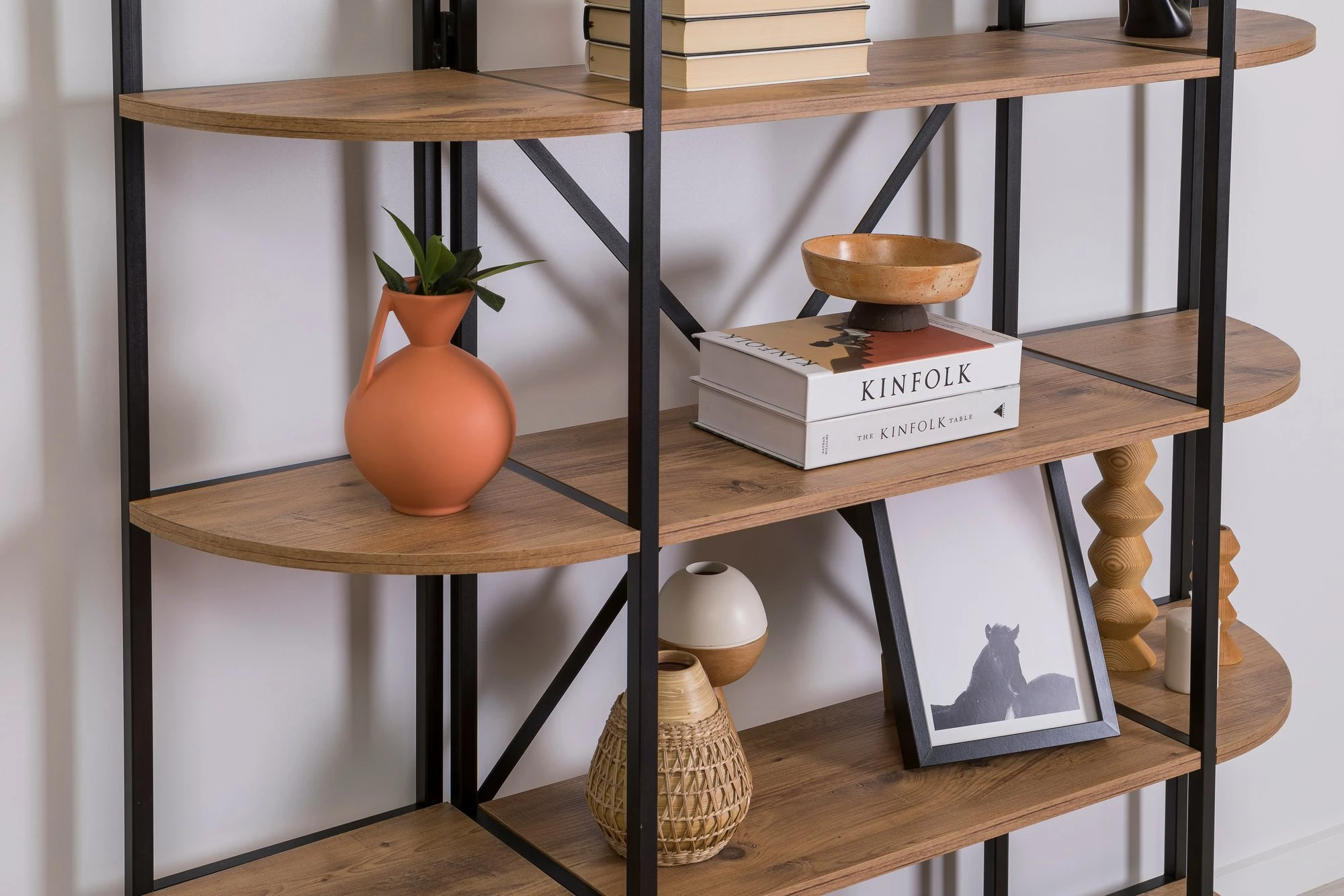 Raft librash Signa Rafix, Skye Decor, ngjyrë pishë Atlantike dhe e zezë