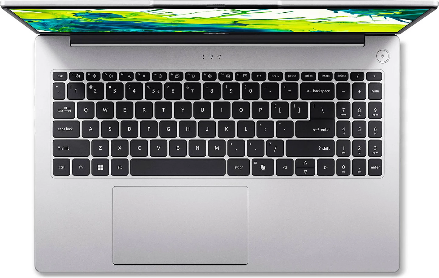 Laptop Acer Aspire Lite AL15-45P-R07J, Ryzen 7 5825U, 16GB RAM Memorje, 512GB SSD, Windows 11 Home, tastierë AZERTY FR, i argjendtë