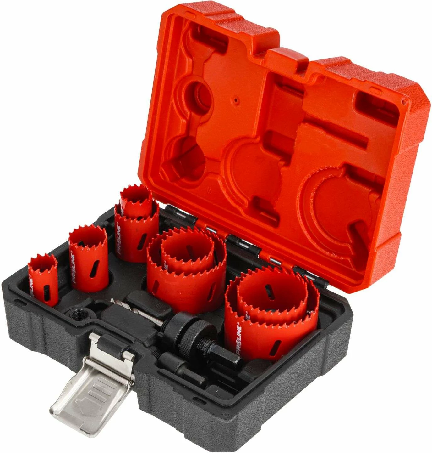 Set sharrash kurorë PROLINE 27491 bi-metal HSS M3, 4/6 TPI, 22-68 mm, 8 copë
