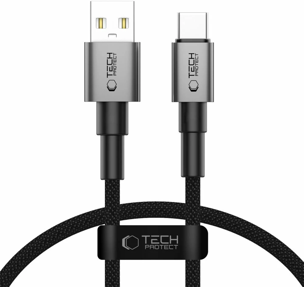 Kabllo USB-A në USB-C Tech-Protect UltraBoost DNA, 50cm, Gri