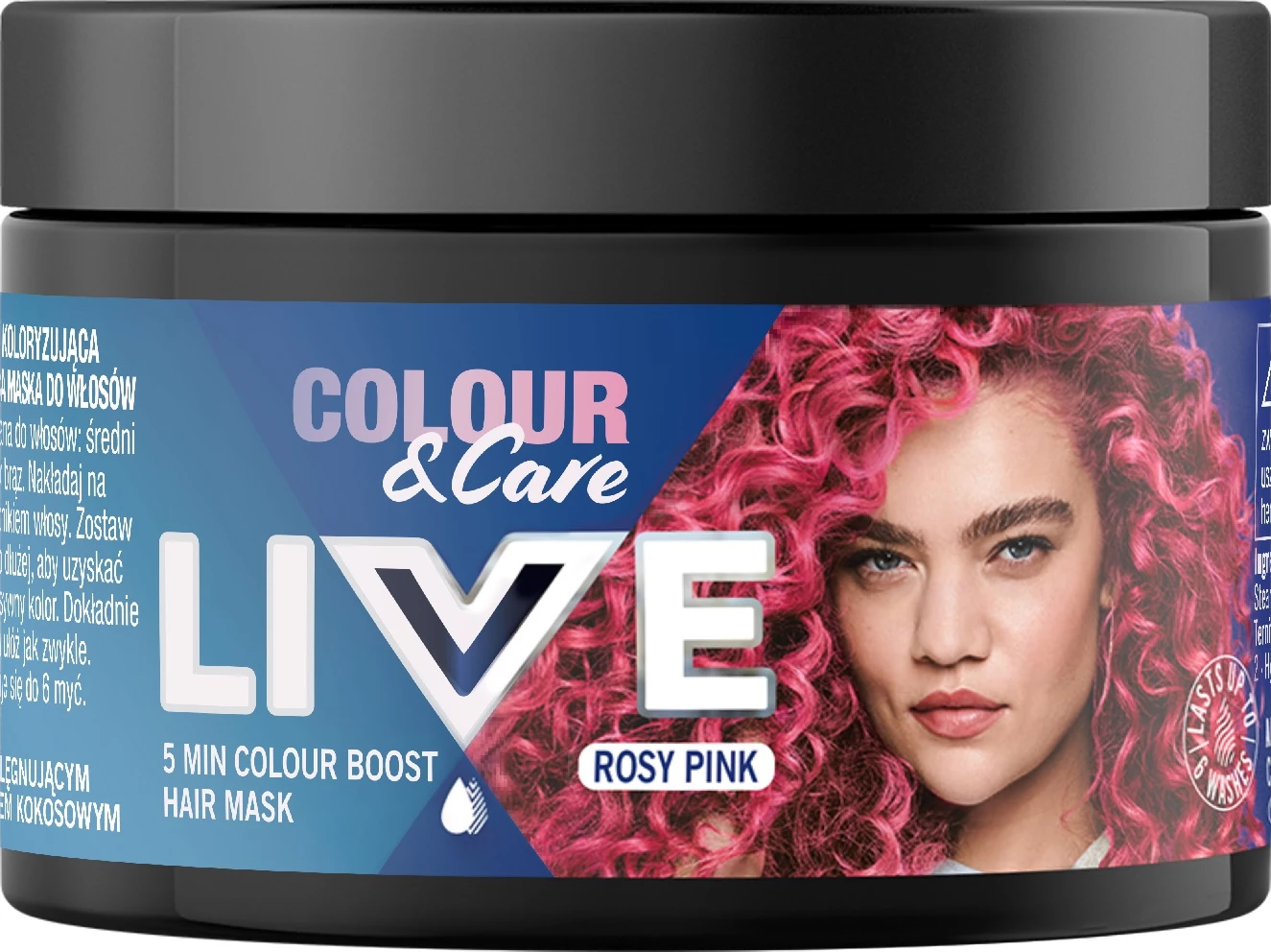Maskë për flokë me ngjyrë Schwarzkopf Live Colour&Care 5-minute për femra Pink 150ml