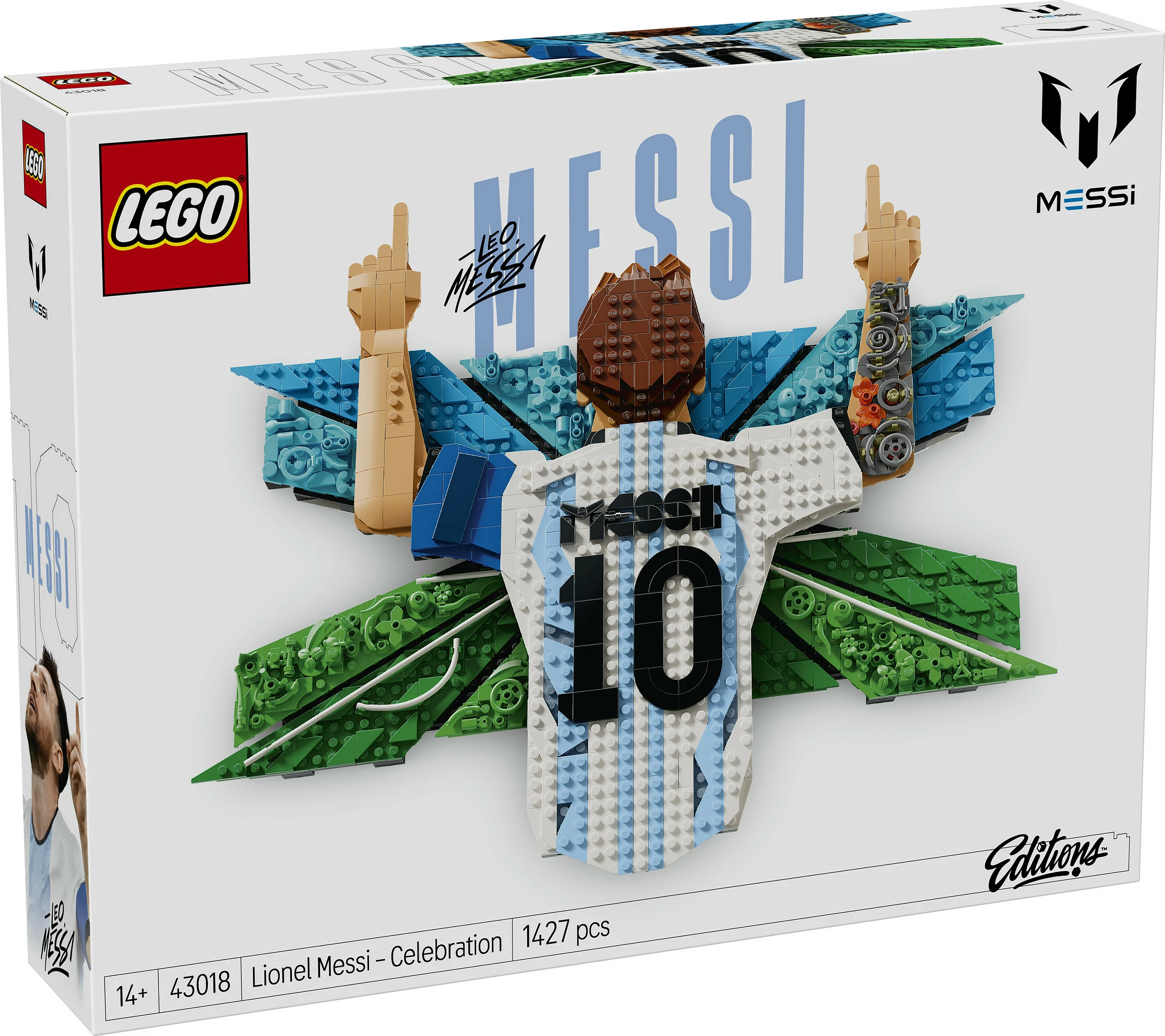 Set ndërtimi LEGO 43018 Lionel Messi Celebration, 1427 pjesë, shumëngjyrësh