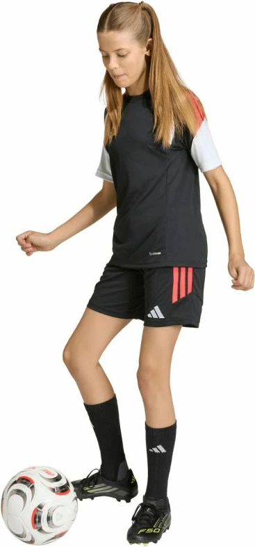 Shorce për fëmijë adidas Tiro 26 League JY7148, të zeza dhe të kuqe [Madhësia: 128 cm]