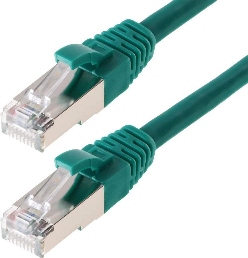 Kabllo rrjeti Helos Cat.5e SF/UTP AWG26, 1m, e gjelbër