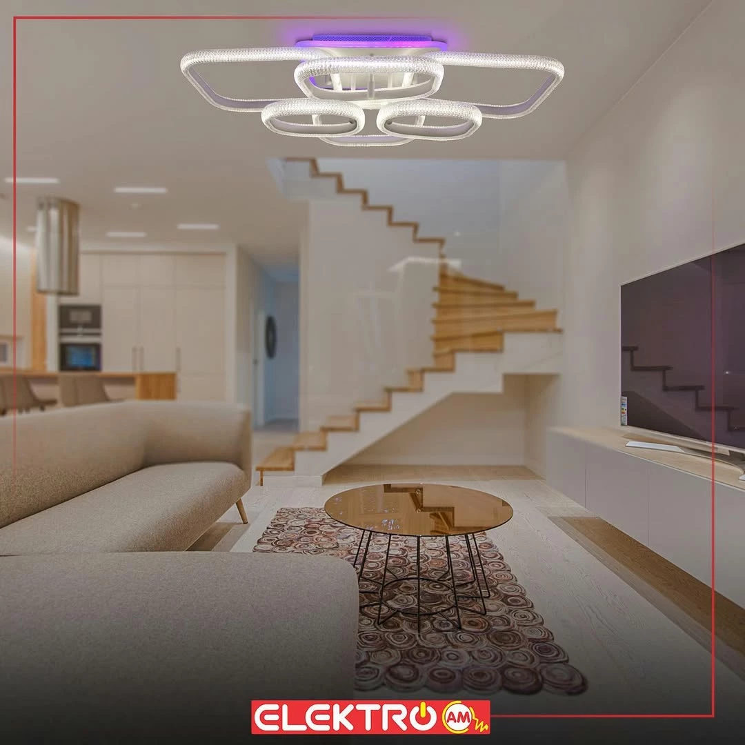 Abazhur LED tavani me kristal MX77061-2+2+2