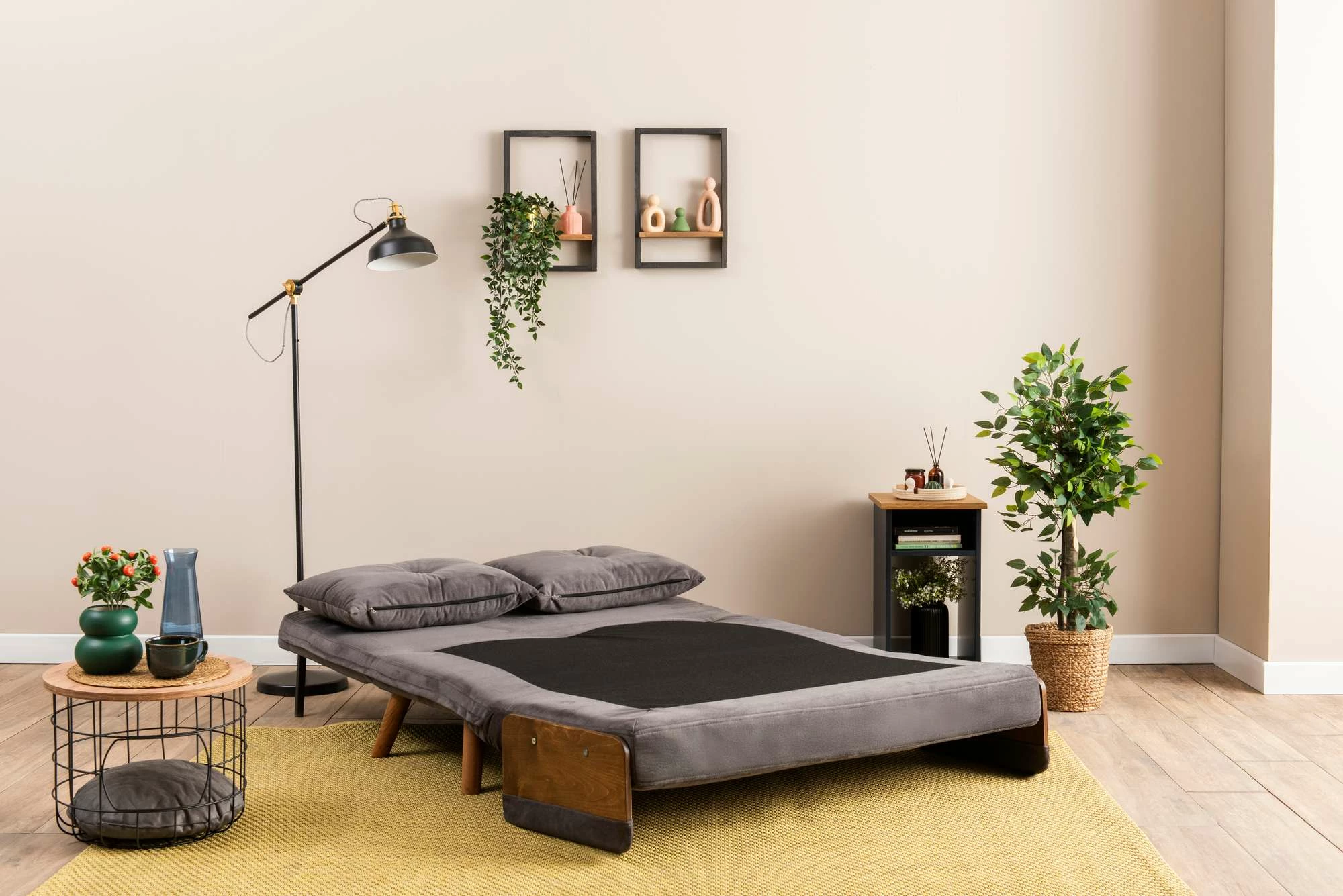 Divan-krevat dy vendësh, Cosmo, ngjyrë gri