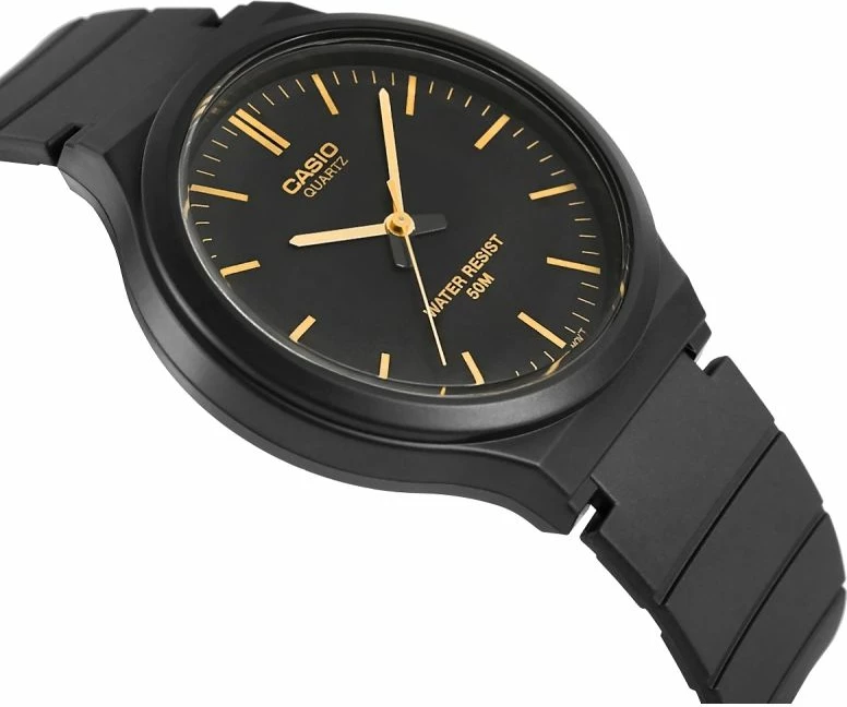 Orë dore për meshkuj Casio MW-240-1E2VEF, e zezë, me kuti