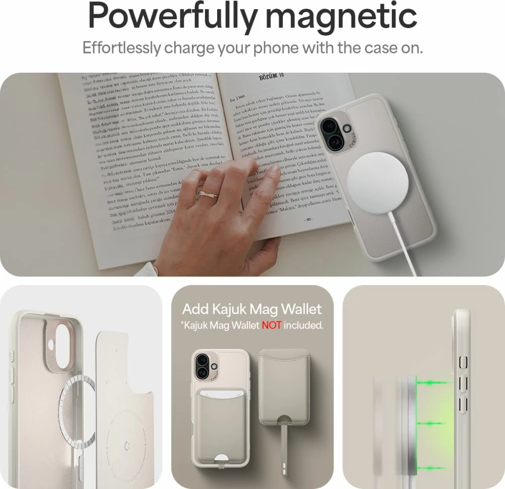 Mbështjellës Spigen Cyrill Kajuk Mag për iPhone 16, Bezhe