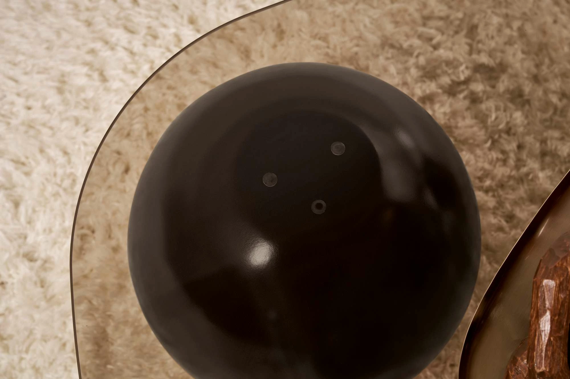 Tavolinë kafeje Nordure, Evara, e zezë, bronzi