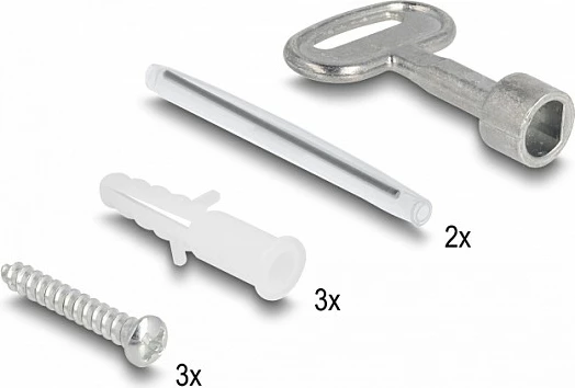 Kuti shpërndarëse fibër optike DeLOCK, IP65, me kyç, 2 porta, montim në mur, e bardhë