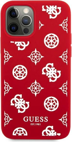 Mbështjellës Guess Peony Collection për iPhone 12 Pro Max 6.7", i kuq
