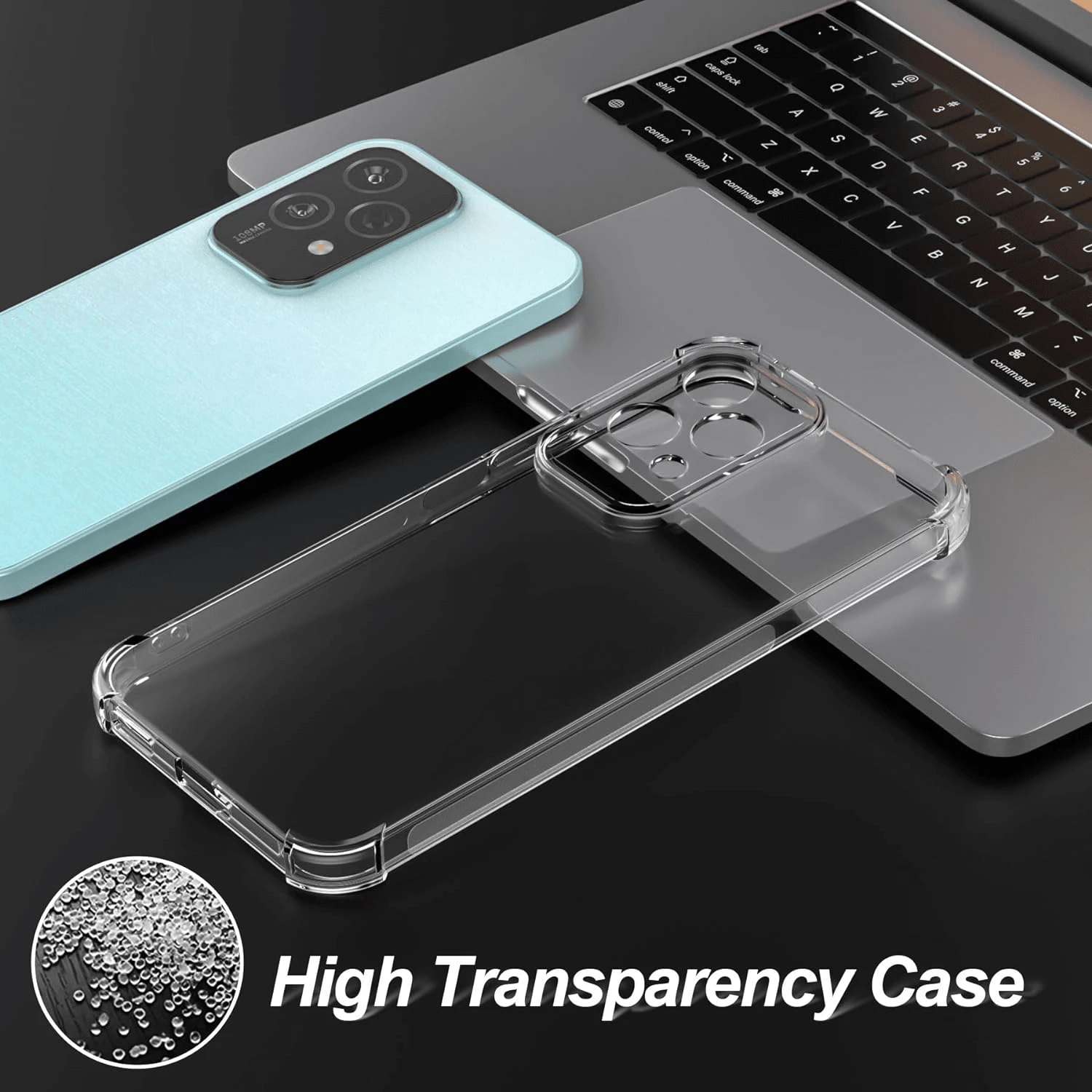 Mbështjellës silikoni antishock ONASI 19845 për iPhone 16 Pro, transparent