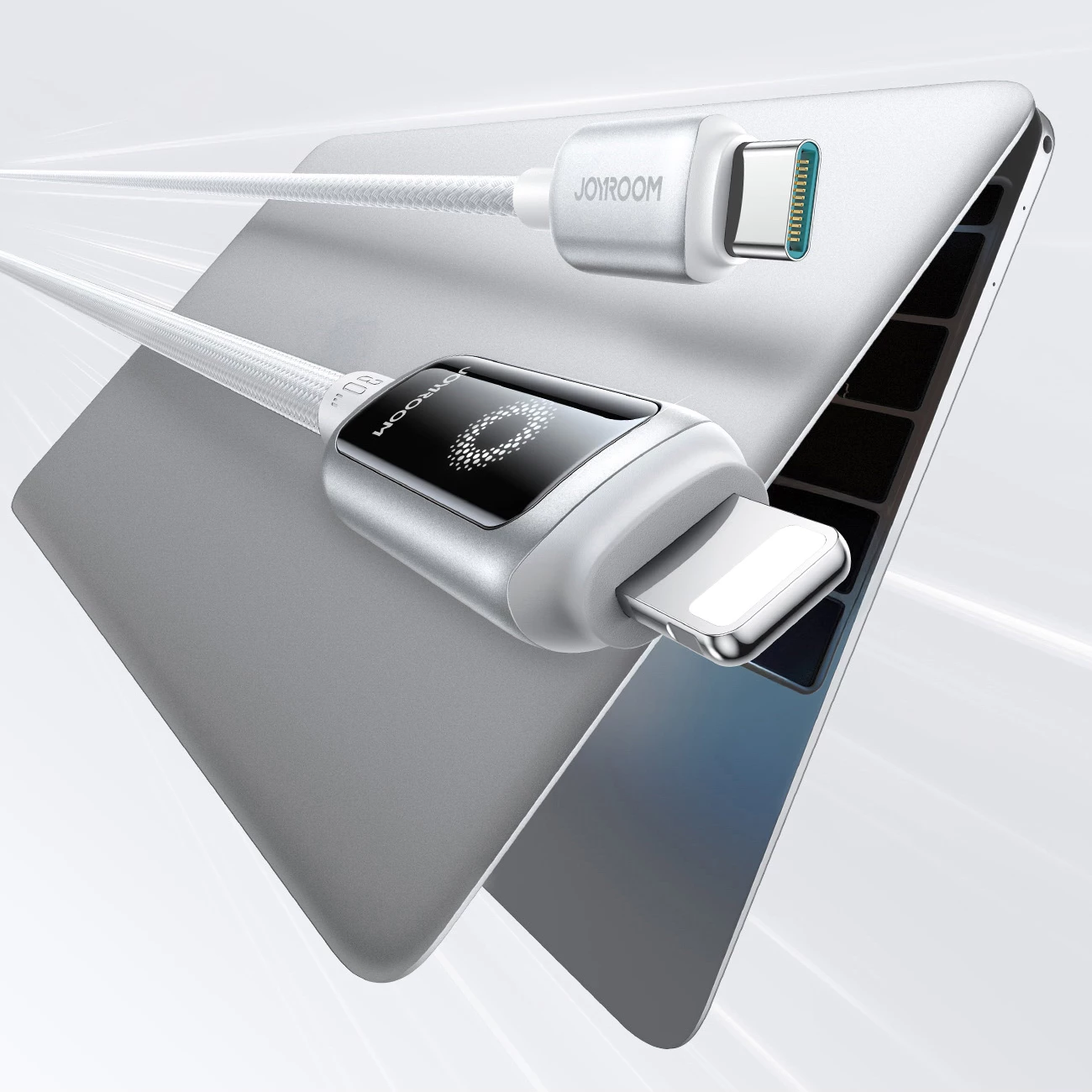 Kabllo karikimi dhe të dhënash, Joyroom, S-A55 StarFlight, USB‑C në Lightning, 30W, 1.2 m, e bardhë