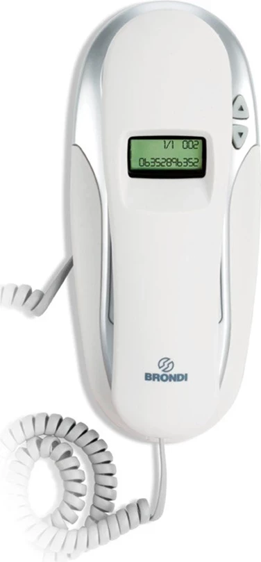 Telefon fiks Brondi Kenoby CID bardhë/gri