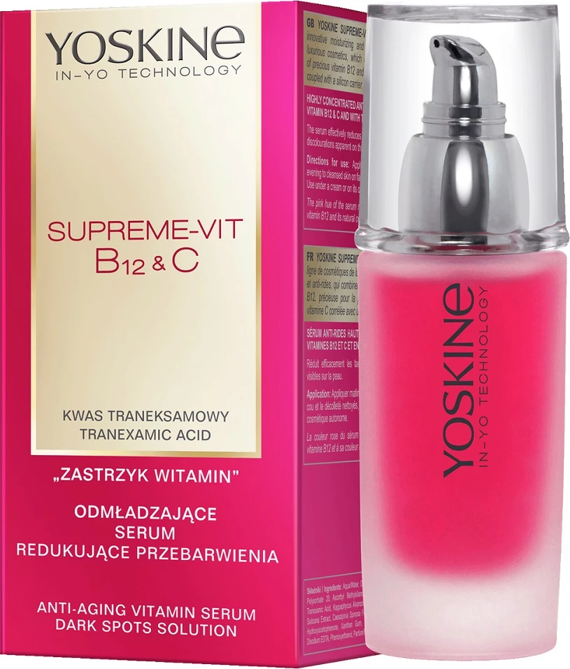 Serum për fytyrë për femra Yoskine Supreme-Vit B12 + C, 30ml