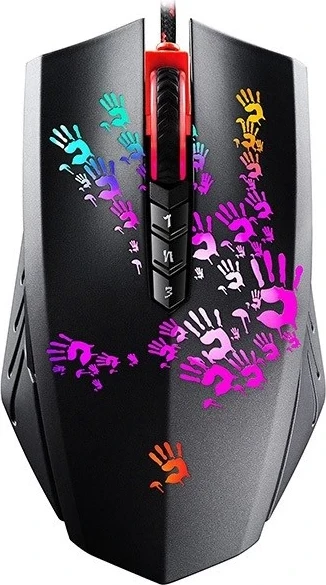 Mausi për lojëra A4Tech Bloody Blazing A60, USB Type-A, Optik, 6200 DPI, i zi