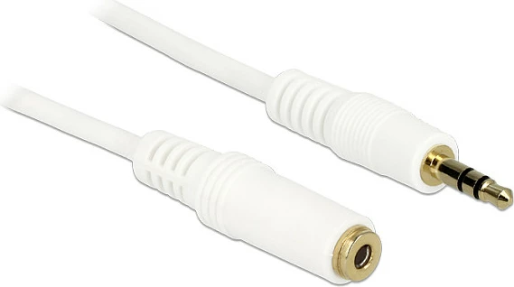Kabllo zgjatëse audio DeLOCK 3.5mm M-F, 2m, e bardhë