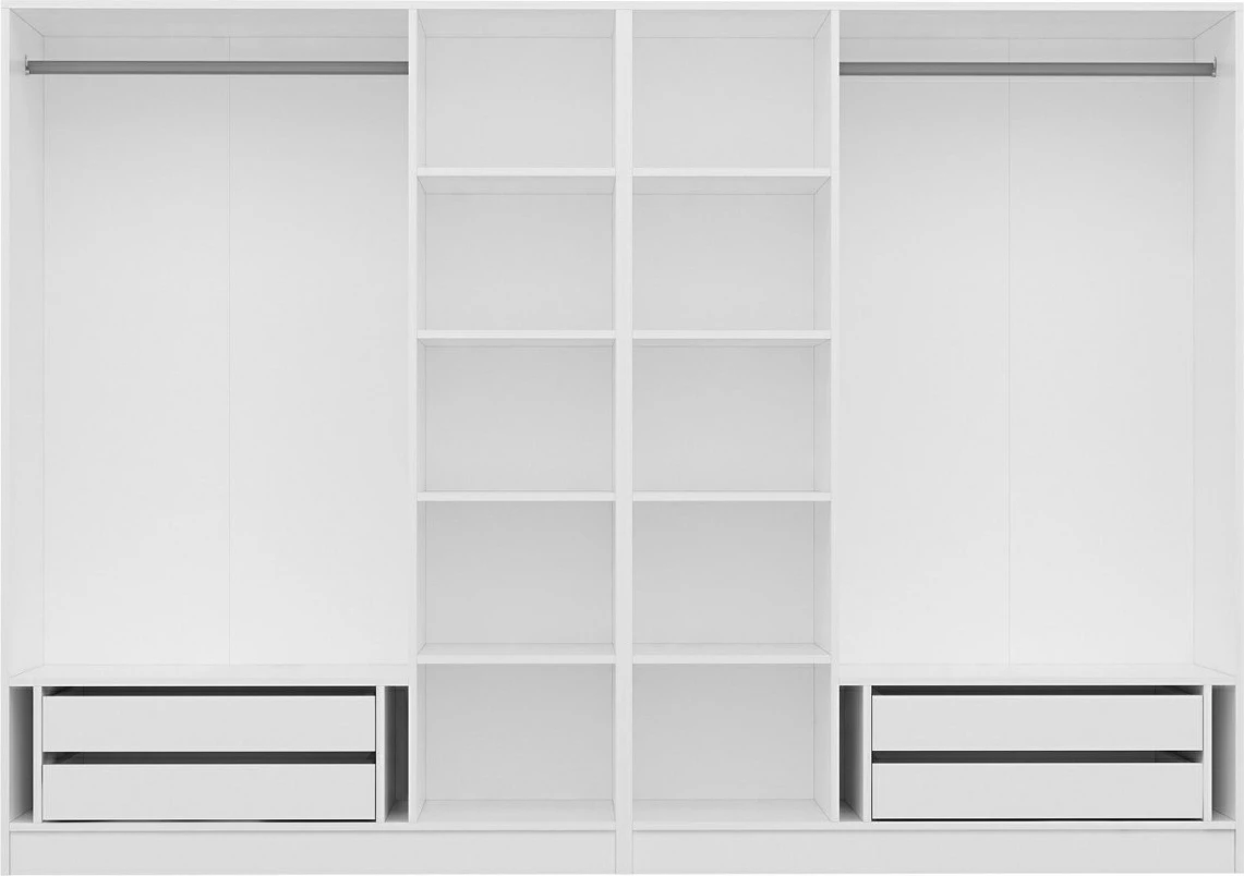 Dollap i bardhë për rroba, Skye Decor, Kale - 4011, 270x190x52 cm