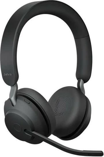 Kufje me mikrofon Jabra Evolve2 65 UC Stereo Bluetooth me USB-A, rreze 30 m, kabllo 1 m, e zezë