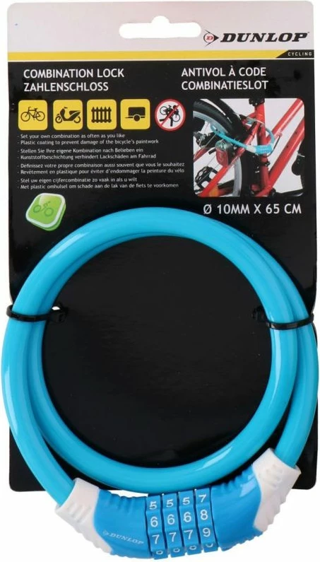 Kyç për bicikleta Dunlop, për të gjithë, blu