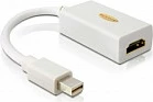 Adapter DeLOCK mini DisplayPort në HDMI, 1080p, 18cm, i bardhë