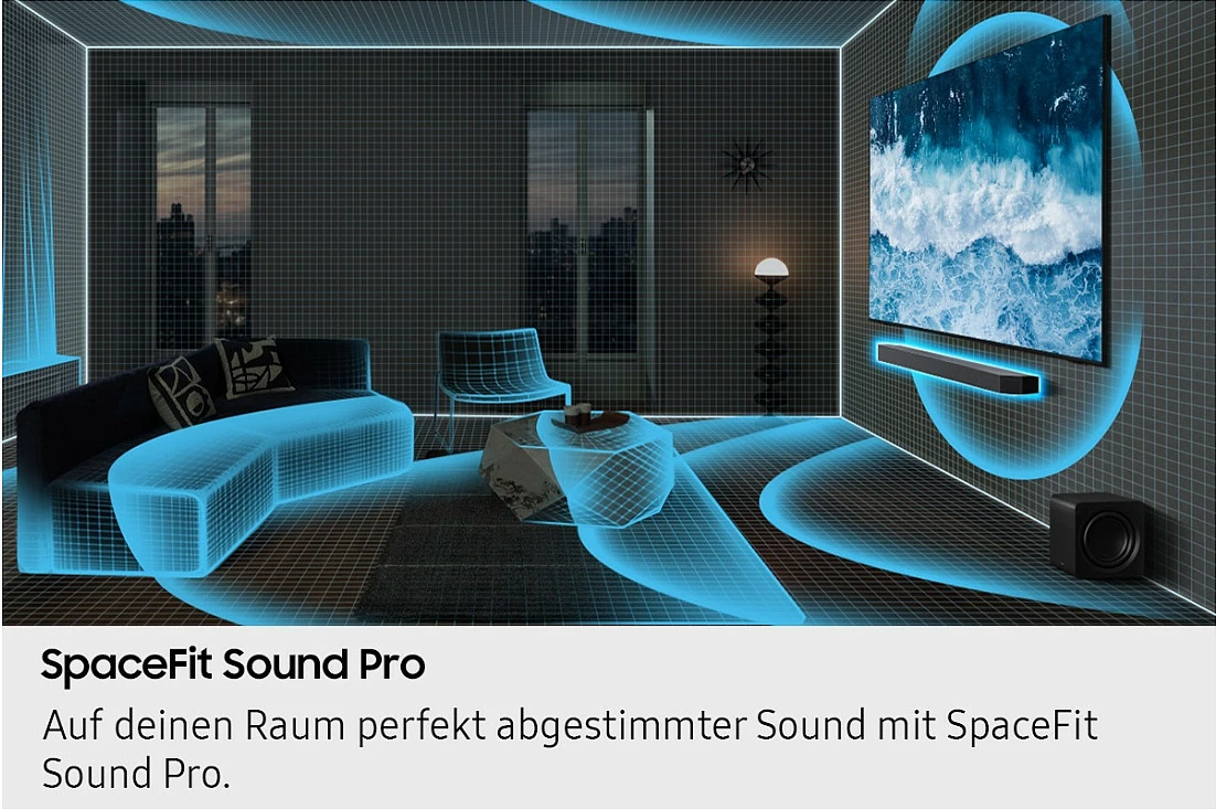 Soundbar Samsung HW-Q995GF, 11.1.4 kanale, Dolby Atmos/DTS:X, Bluetooth 5.2, Titanium Black