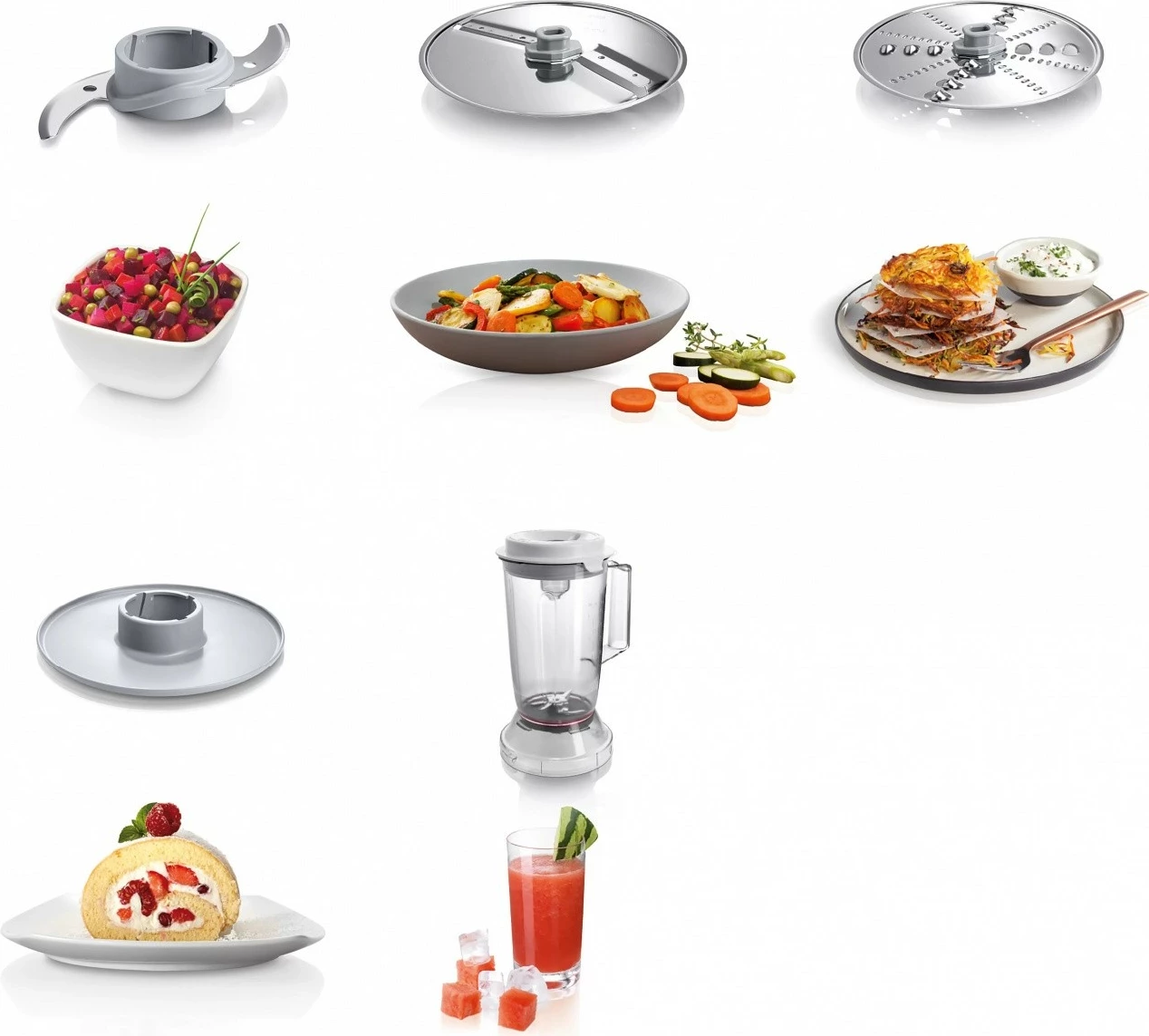 Robot kuzhine, Bosch MCM3200W, 800 W, tas 2.3 L, 2 shpejtësi, Turbo/Pulse, i bardhë