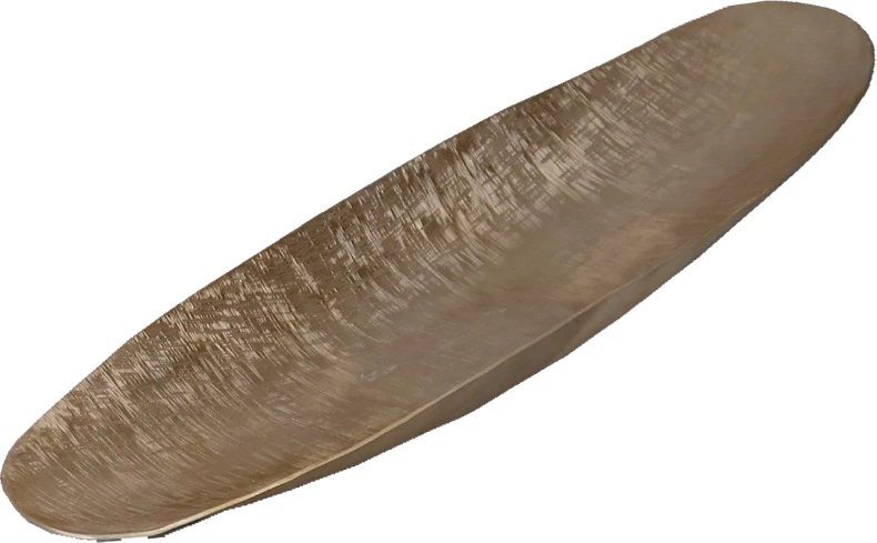 Tabaka dekorative ORLY, alumin, ngjyrë shampanje, 56x15x5cm