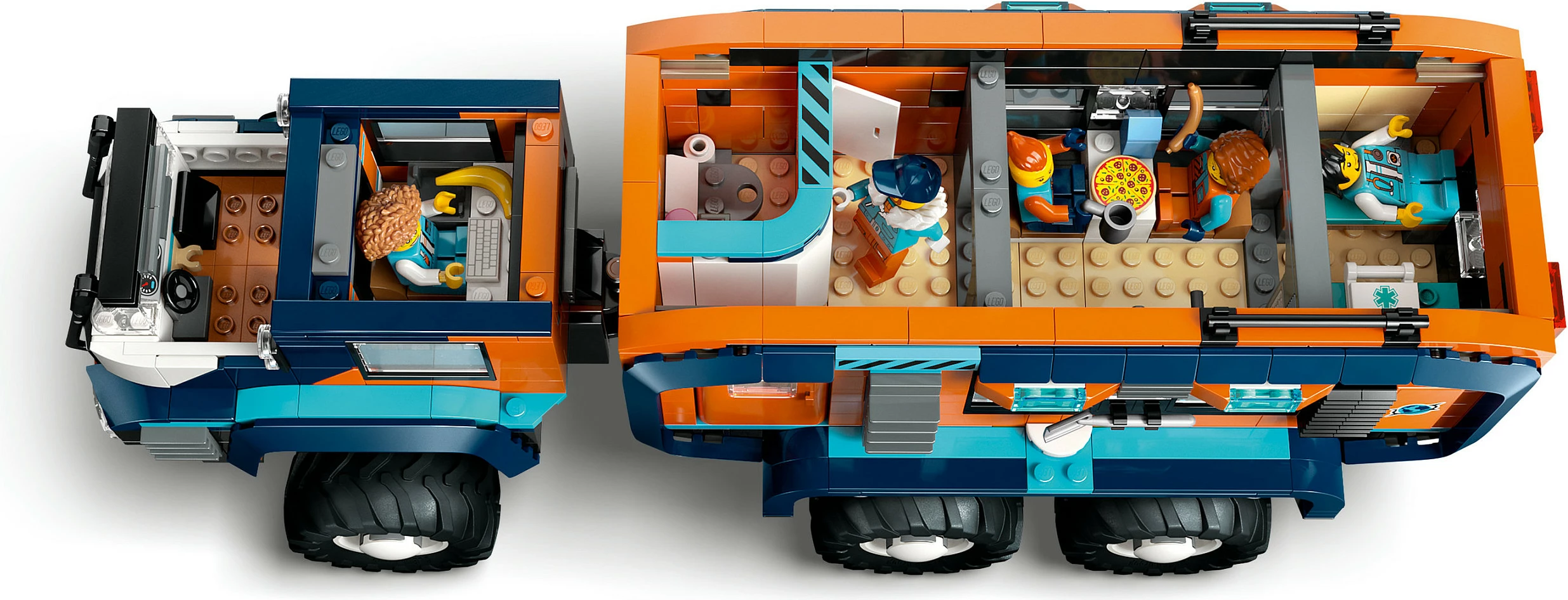 Set ndërtimi LEGO City 60471 Arctic Explorer Science Lab Truck, 1064 copë, multikolor