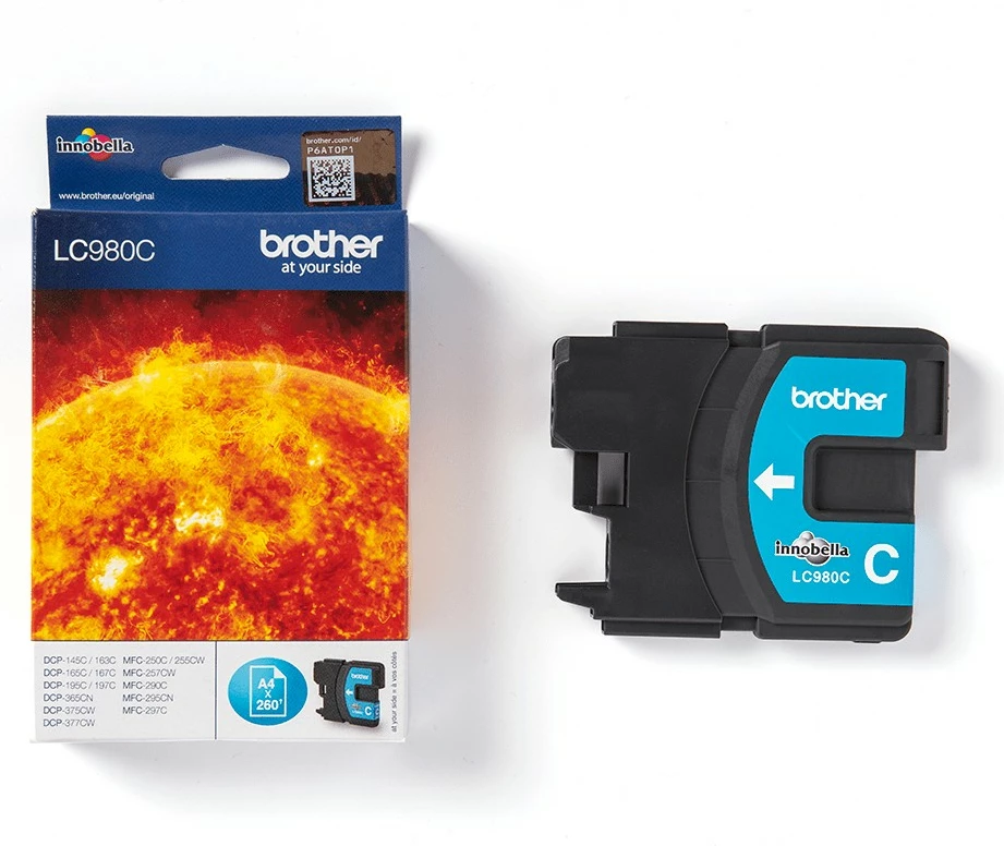 Toner Brother LC980C cyan origjinal, 260 faqe