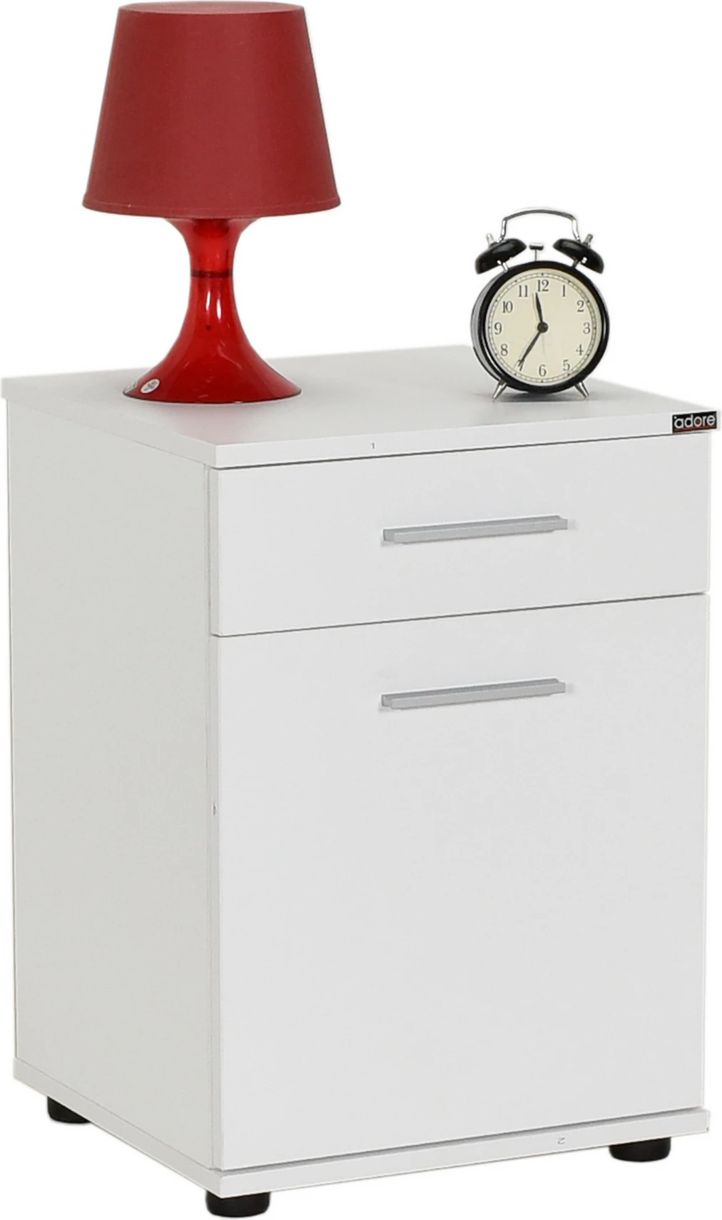 Komodinë e bardhë për dhomë gjumi, Hanah Home, Kmd-511-Bb-1