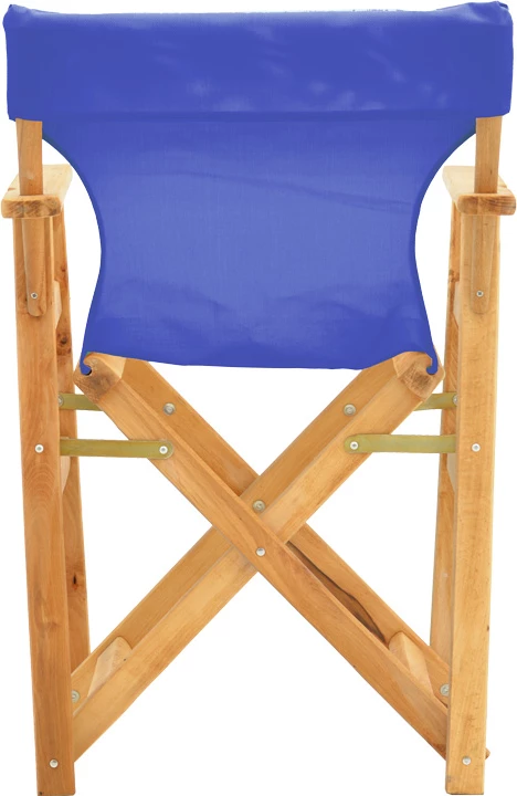 Karrige regjisori, dru ahu, ngjyrë natyrale, pëlhurë blu