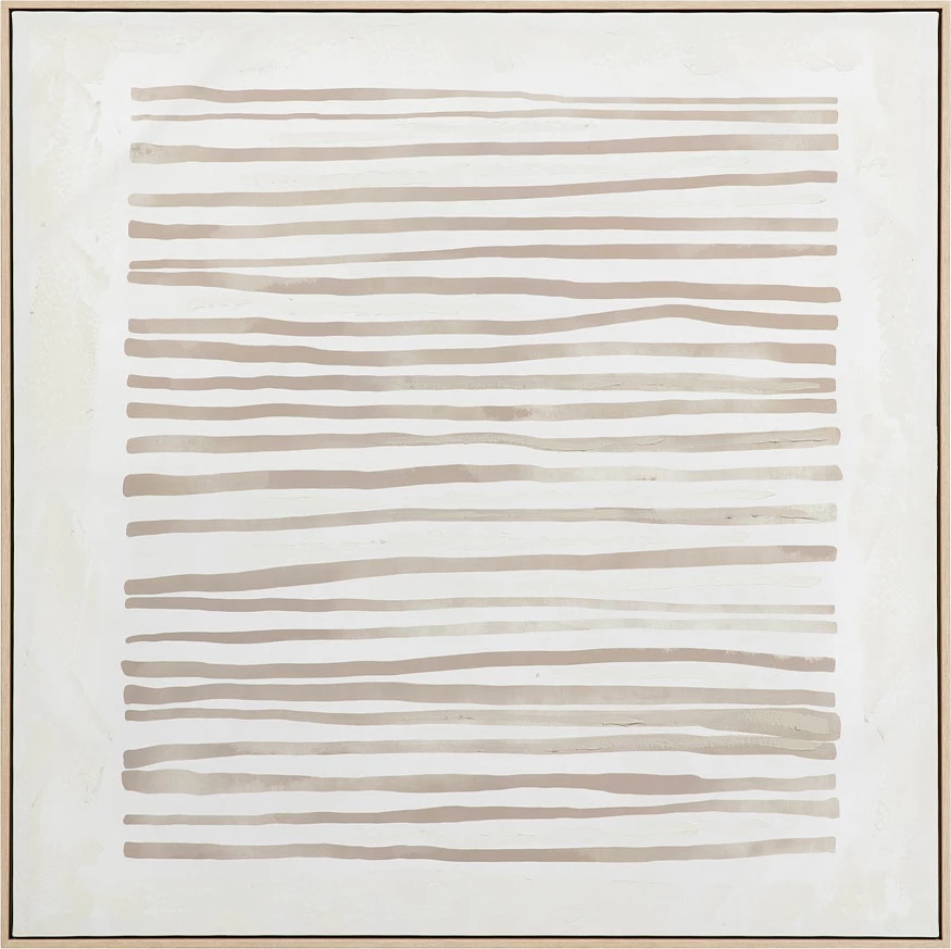 Pikturë dekorative RAYA B me kornizë, kanavacë, bezhë-kafe-dru natyral, 100x100x4cm