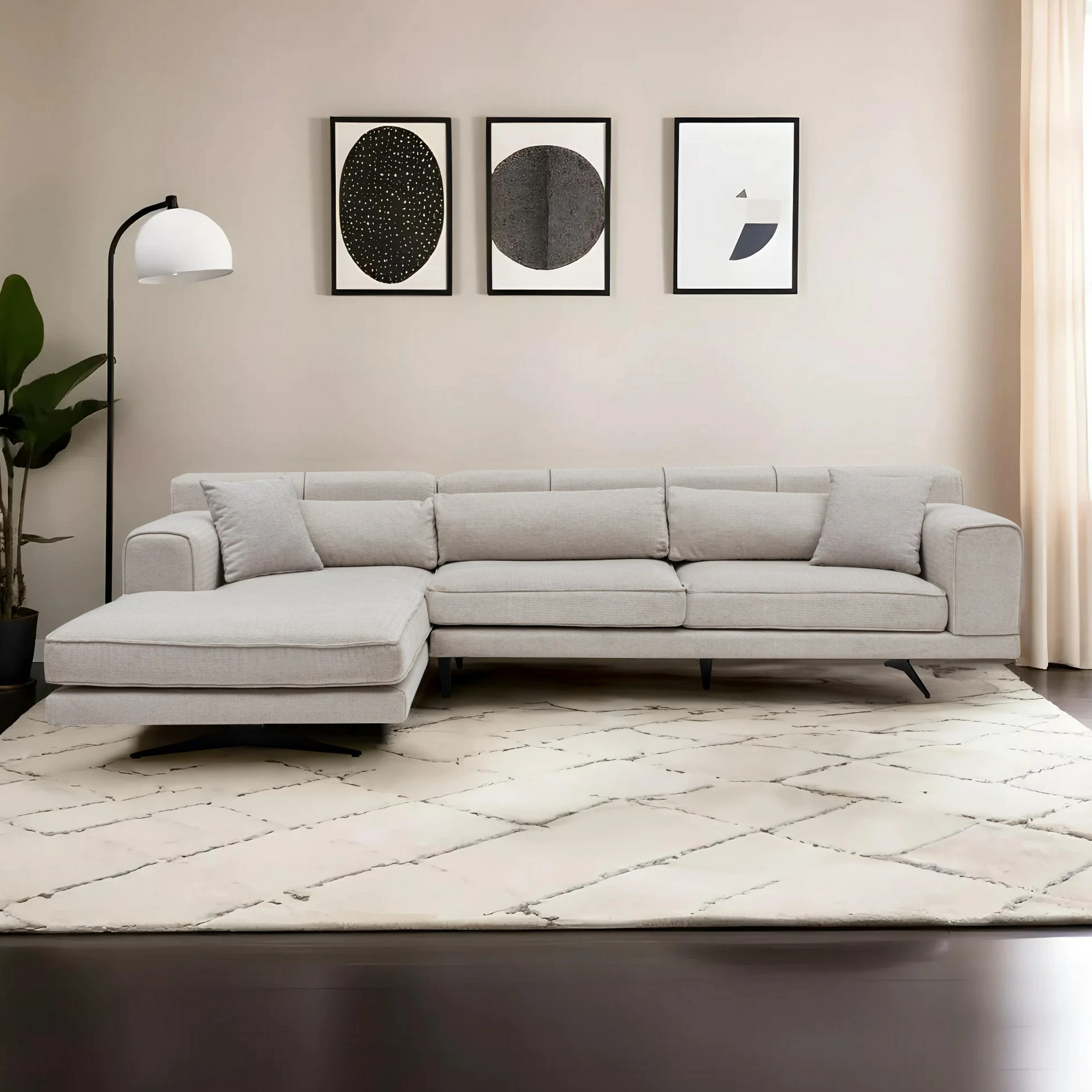 Këndare Jivago, kënd i majtë, bezhë, Atelier del Sofa