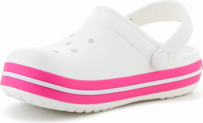 Atlete fëmijësh Crocs Crocband Kids Clog, të bardha/rozë