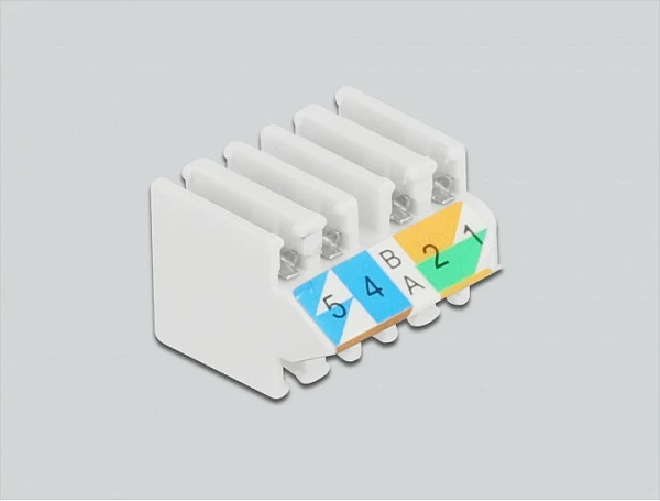Prizë RJ45 DeLOCK Cat.6 UTP toolfree, mashkull, e drejtë, AWG 22/24, e bardhë