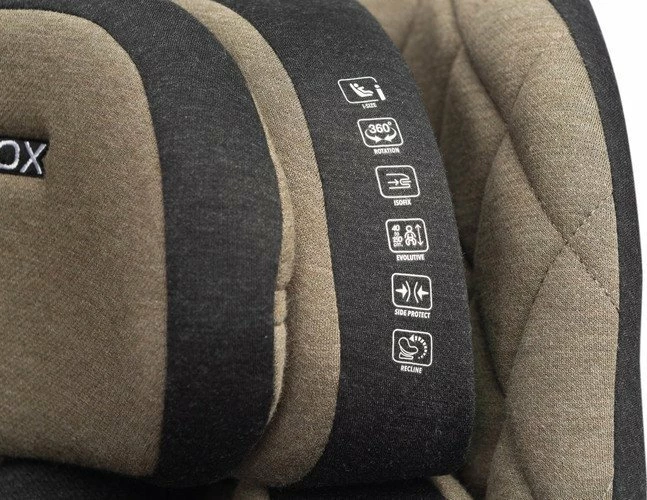Ndenjëse për veturë Caretero Turox i-Size 40-150 cm, ISOFIX, 360° rrotulluese, Khaki (gjelbër)