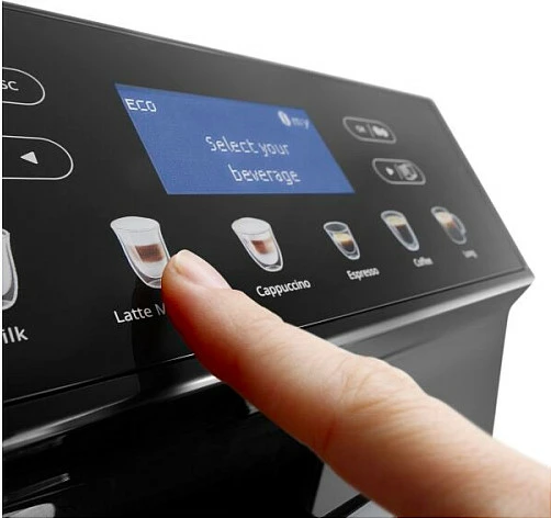 Aparat ekspres kafeje DeLonghi Eletta Cappuccino Evo ECAM46.860.B, automatik, me mulli, 15 bar, 2L, i zi