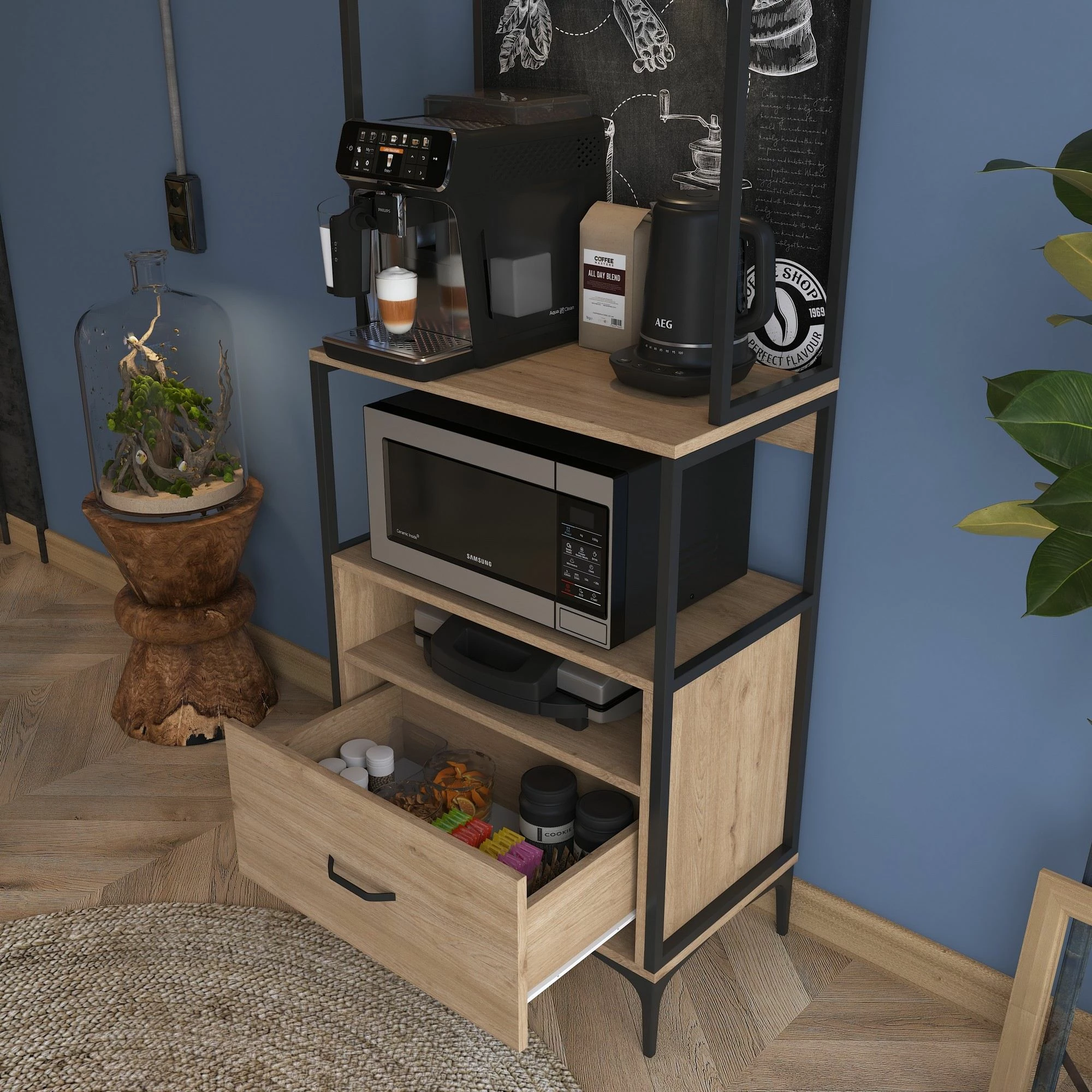 Dollap multifunksional Hanah Home, JE154 - 3130, ngjyrë arre