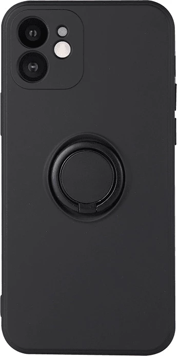 Mbështjellës ONASI Liquid Ring për Xiaomi Redmi 10 4G, silikon me unazë dhe mbrojtje kamere, i zi