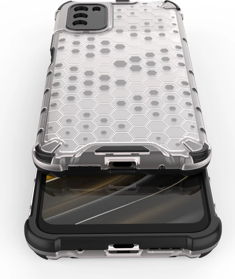 Mbështjellës Hurtel Honeycomb për Xiaomi Poco M3, Transparent