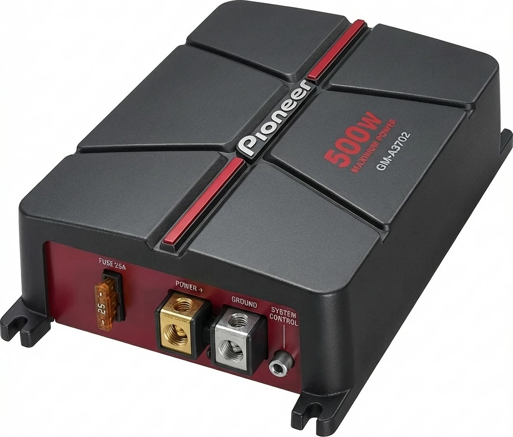 Amplifikator veture Pioneer GM-A3702, 500W, i zi/kuq