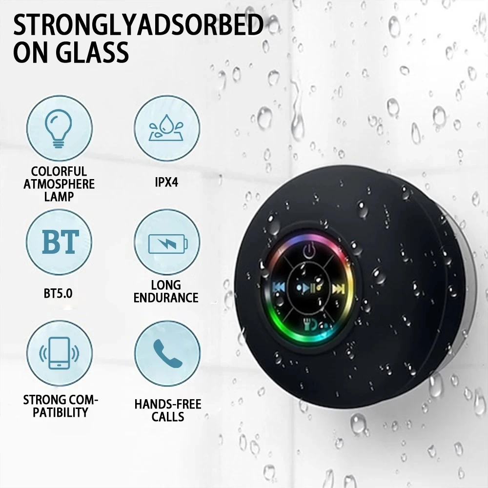 Altoparlant Bluetooth për Dush Rezistent ndaj Ujit IPX4