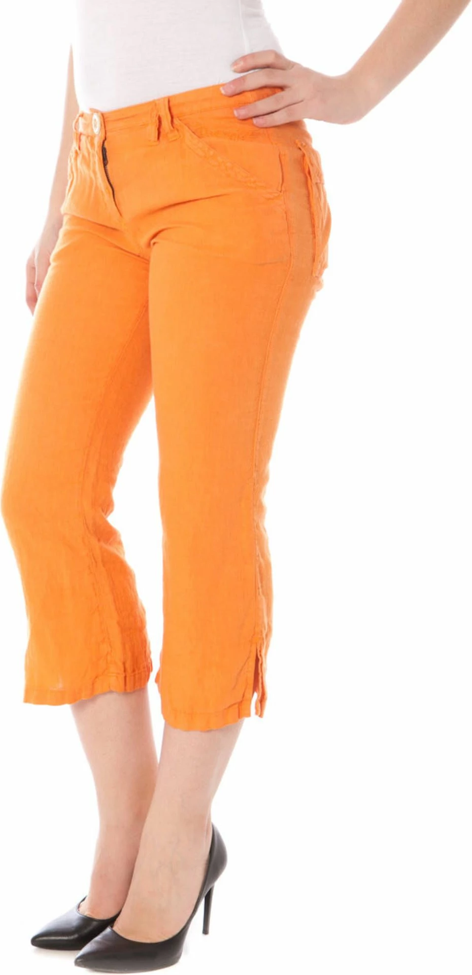 Pantallona për femra Napapijri Pinocchietto, portokalli